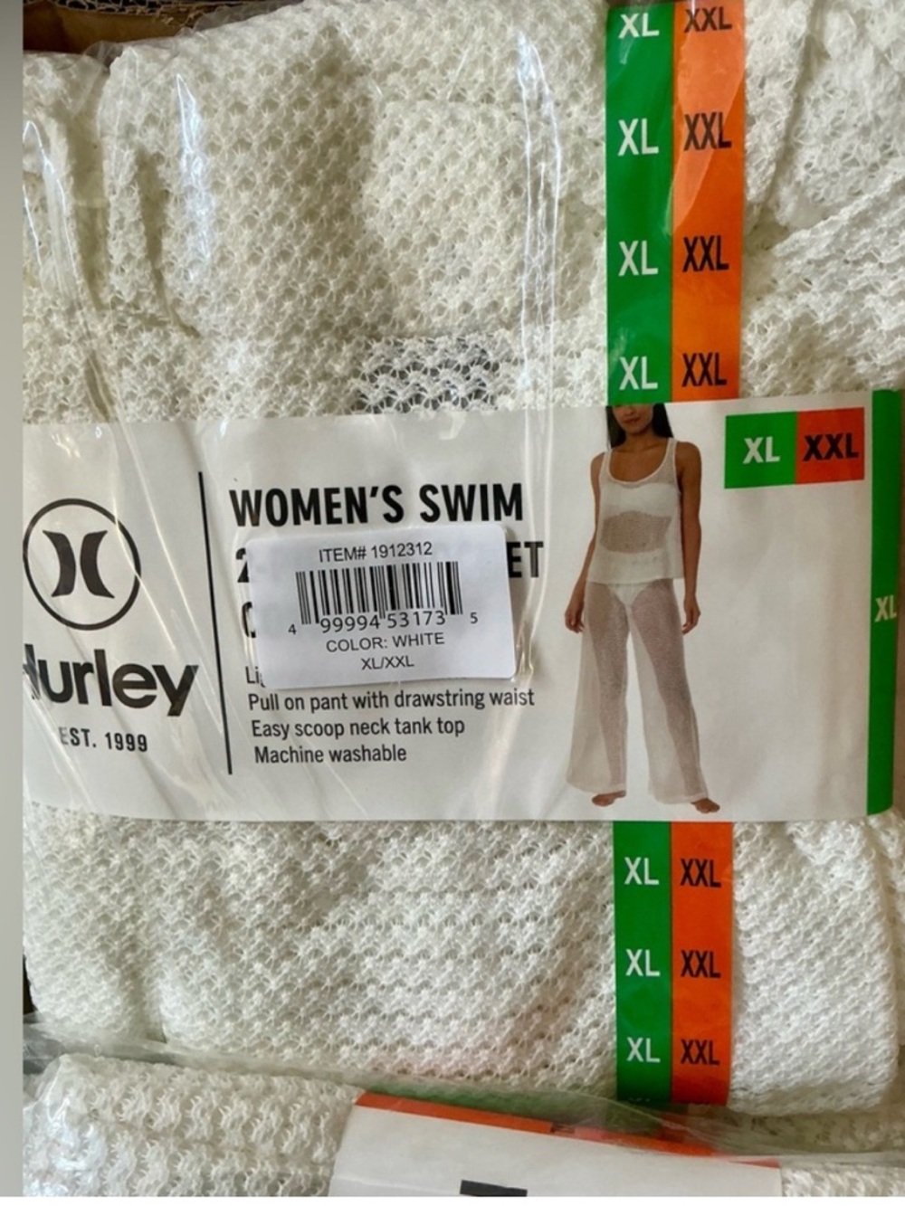Hurley White Cover-Up Sleeveless Set - Picture 4 of 6